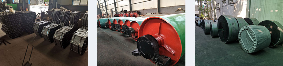 輸送帶托輥滾筒車間圖